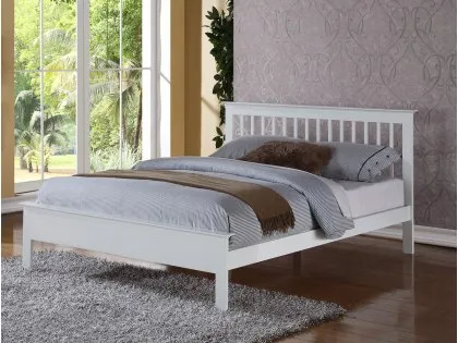 Flintshire Pentre White Wooden Bed Frame Flintshire Pentre White Wooden Bed Frame