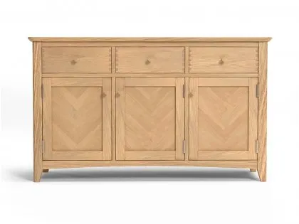 Archers Oslo 3 Door 3 Drawer Light Oak Wooden Sideboard (Assembled)