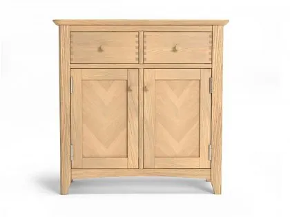 Archers Oslo 2 Door 2 Drawer Light Oak Compact Wooden Sideboard (Assembled)