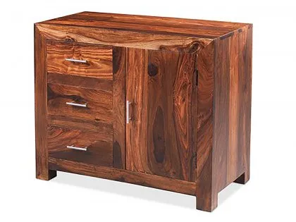 Archers Santa Clara 1 Door 3 Drawer Acacia Compact Wooden Sideboard (Assembled)