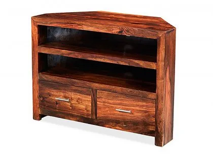 Archers Santa Clara 2 Drawer Acacia Wooden Corner TV Cabinet (Assembled) Archers Santa Clara 2 Drawer Acacia Wooden Corner TV Cabinet (Assembled)