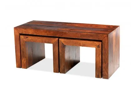 Archers Santa Clara Acacia Wooden Long John Nest of Tables (Assembled) Archers Santa Clara Acacia Wooden Long John Nest of Tables (Assembled)