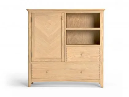 Archers Oslo 1 Door 2 Drawer Light Oak Wooden Storage Unit (Assembled)