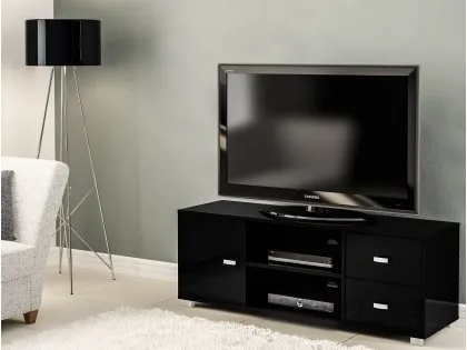 Birlea Covent Black High Gloss TV Unit Birlea Covent Black High Gloss TV Unit