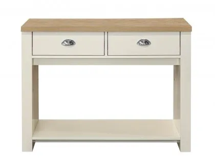 Birlea Highgate Cream and Oak Effect 2 Drawer Console Table