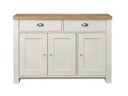 Birlea Highgate Cream and Oak Effect 3 Door 2 Drawer Sideboard