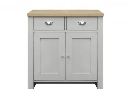 Birlea Highgate Grey and Oak Effect 2 Door 2 Drawer Sideboard