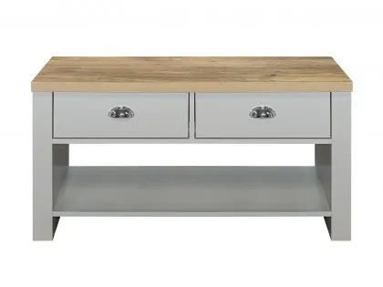 Birlea Highgate Grey and Oak Effect 2 Drawer Coffee Table