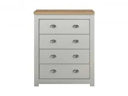 Birlea Highgate Grey and Oak Effect 4 Drawer Chest