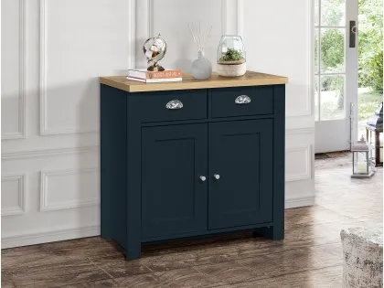 Birlea Highgate Navy and Oak Effect 2 Door 2 Drawer Sideboard Birlea Highgate Navy and Oak Effect 2 Door 2 Drawer Sideboard