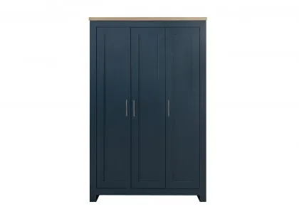 Birlea Highgate Navy and Oak Effect 3 Door Wardrobe