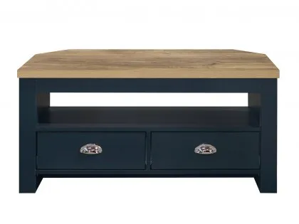 Birlea Highgate Navy and Oak Effect Corner TV Unit