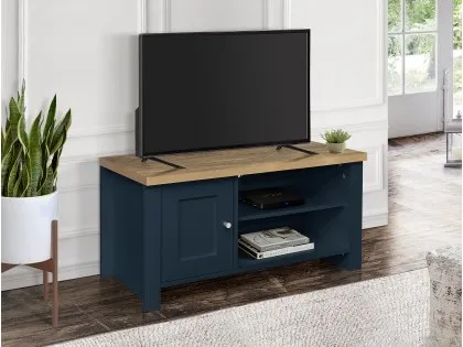 Birlea Highgate Navy and Oak Effect Small TV Unit Birlea Highgate Navy and Oak Effect Small TV Unit