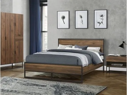 Birlea Houston 4ft Small Double Walnut Effect Bed Frame