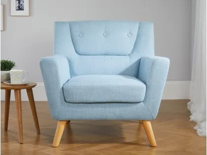 Birlea Lambeth Duck Egg Blue Fabric Chair Birlea Lambeth Duck Egg Blue Fabric Chair