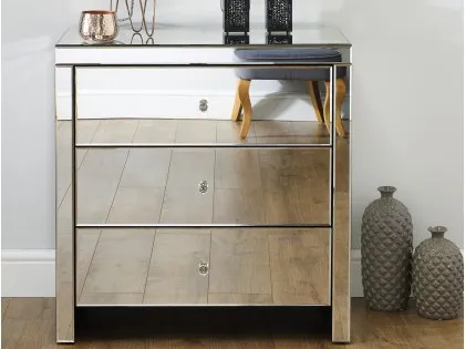 Birlea Seville Mirrored 3 Drawer Chest (Assembled) Birlea Seville Mirrored 3 Drawer Chest (Assembled)