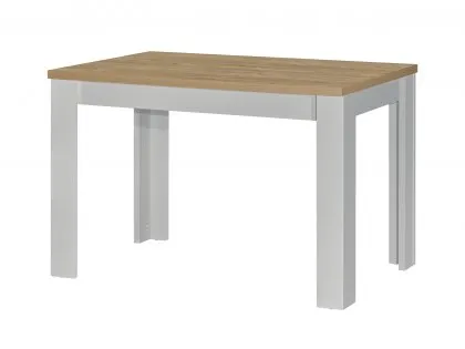 Birlea Highgate Grey and Oak Dining Table and 2 Bench Set