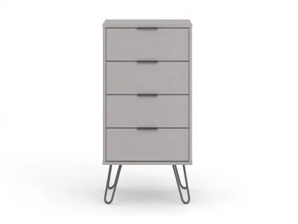 Core Augusta Grey 4 Drawer Narrow Chest of Drawers