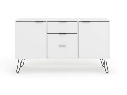 Core Augusta White Medium Sideboard with 2 Door 3 Drawer