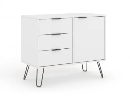 Core Augusta White Small Sideboard with 1 Door 3 Drawer Core Augusta White Small Sideboard with 1 Door 3 Drawer