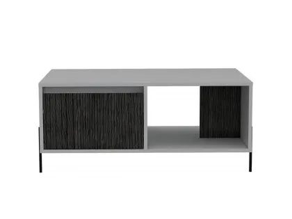 Core Dallas White and Grey Oak 1 Drawer Coffee Table