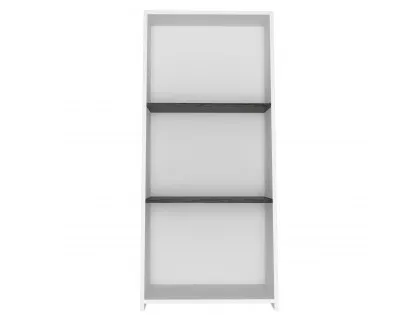 Core Dallas White and Grey Oak Low Bookcase