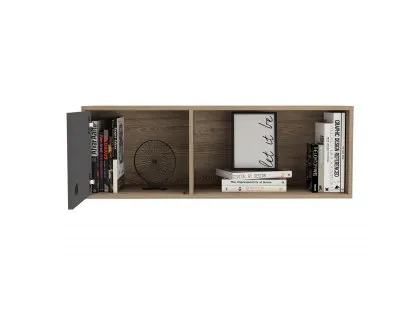 Core Vegas Oak and Grey Wall Storage Unit Core Vegas Oak and Grey Wall Storage Unit