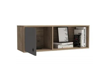 Core Vegas Oak and Grey Wall Storage Unit