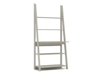 LPD Tiva Grey Ladder Shelving Unit with Desk LPD Tiva Grey Ladder Shelving Unit with Desk