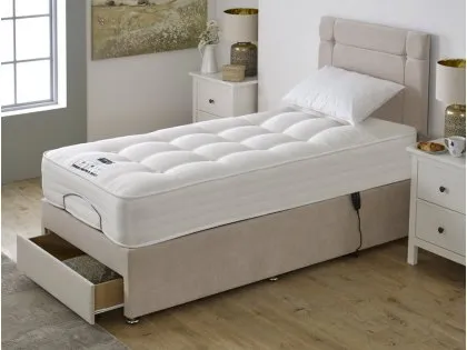 Flexisleep Eco Natural Pocket 2000 Electric Adjustable 2ft6 Small Single Bed