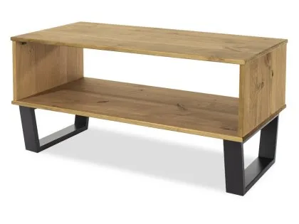 Core Texas Waxed Pine Open Wooden Coffee Table Core Texas Waxed Pine Open Wooden Coffee Table