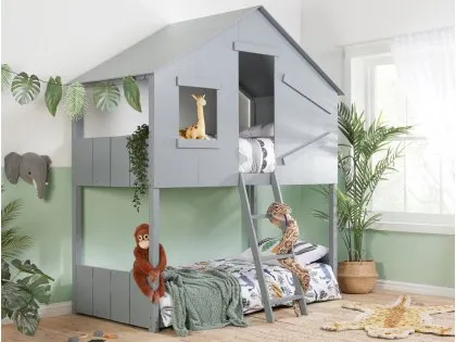 Birlea Safari Grey Wooden Bunk Bed Frame Birlea Safari Grey Wooden Bunk Bed Frame