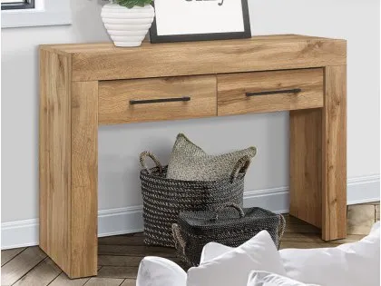 Birlea Compton Oak 2 Drawer Console Table Birlea Compton Oak 2 Drawer Console Table