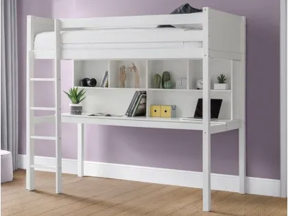 Julian Bowen Titan Surf White Wooden High Sleeper Bed Frame Julian Bowen Titan Surf White Wooden High Sleeper Bed Frame