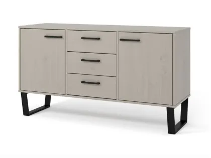 Core Texas Grey Waxed Pine 2 Door 3 Drawer Medium Sideboard Core Texas Grey Waxed Pine 2 Door 3 Drawer Medium Sideboard