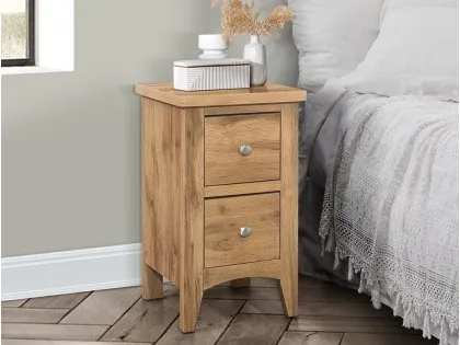 Birlea Hampstead Oak 2 Drawer Small Bedside Table Birlea Hampstead Oak 2 Drawer Small Bedside Table