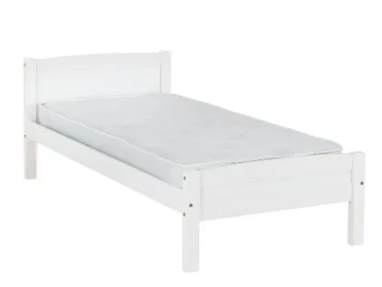 Seconique Amber 3ft Single White Wooden Bed Frame