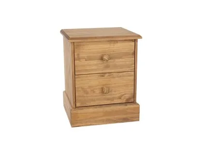 Core Cotswold Pine 2 Drawer Wooden Petite Bedside Table Core Cotswold Pine 2 Drawer Wooden Petite Bedside Table