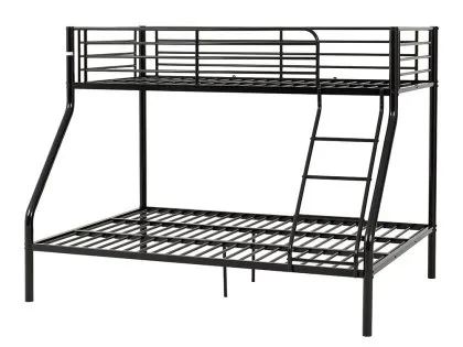 Seconique Tandi 3ft plus 4ft6 Black Metal Triple Bunk Bed Frame