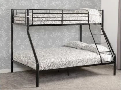 Seconique Tandi Black Metal Triple Bunk Bed Frame Seconique Tandi Black Metal Triple Bunk Bed Frame