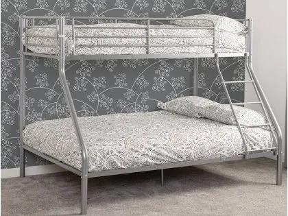 Seconique Tandi Silver Metal Triple Bunk Bed Frame Seconique Tandi Silver Metal Triple Bunk Bed Frame