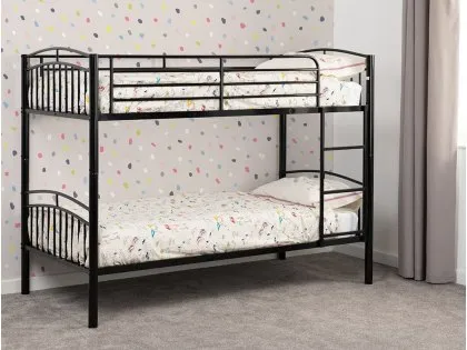 Seconique Ventura Black Metal Bunk Bed Frame Seconique Ventura Black Metal Bunk Bed Frame
