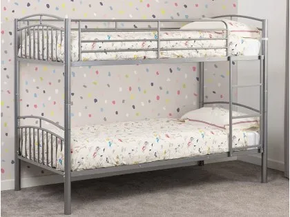 Seconique Ventura Silver Metal Bunk Bed Frame Seconique Ventura Silver Metal Bunk Bed Frame