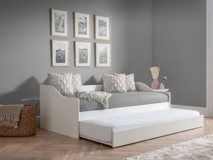 Julian Bowen Elba Dove Surf White Wooden Day Bed Frame Julian Bowen Elba Dove Surf White Wooden Day Bed Frame