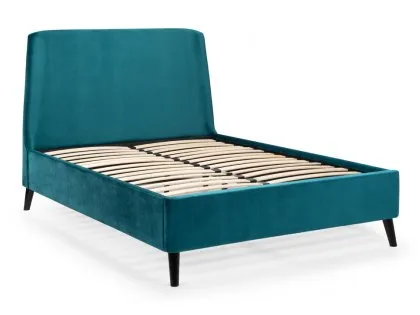 Julian Bowen Frida 4ft6 Double Teal Velvet Fabric Bed Frame