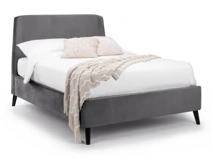 Julian Bowen Frida 4ft6 Double Grey Velvet Fabric Bed Frame