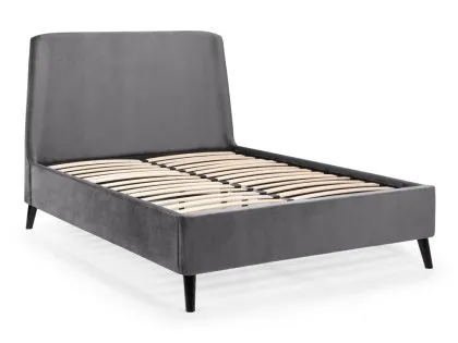 Julian Bowen Frida 4ft6 Double Grey Velvet Fabric Bed Frame