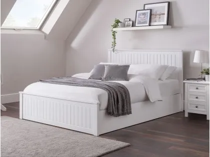 Julian Bowen Maine Surf White Wooden Ottoman Bed Frame Julian Bowen Maine Surf White Wooden Ottoman Bed Frame