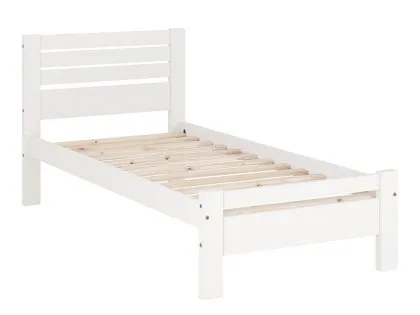 Seconique Toledo 3ft Single White Wooden Bed Frame