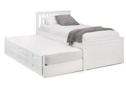 Julian Bowen Maisie 3ft Single Surf White Wooden Guest Bed